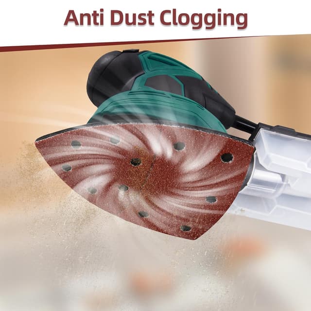 Detalle 2 de Jokisa Schleifpapier-Set für Dreieckschleifer (100 Stück) 105 x 152 mm – Körnungen P40 bis P400