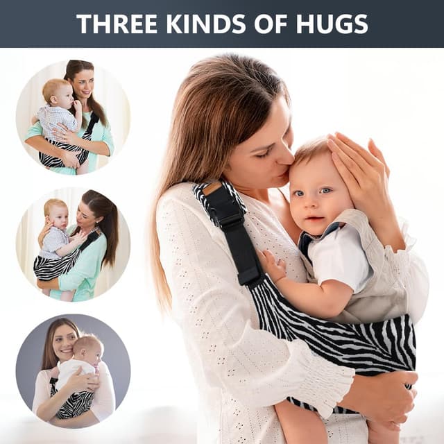 Detalle 2 de AOOWU adjustable baby sling carrier (newborn to toddler) with shoulder strap