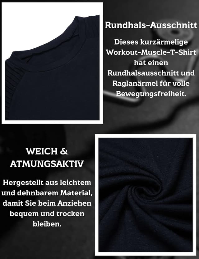 Detalle de COOFANDY Polo homme manches courtes en polyester extensible (style t-shirt de sport)