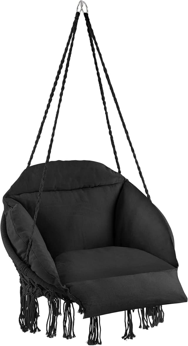 Imagen de tectake Columpio Jardín Exterior silla colgante negro en OfertitasTOP