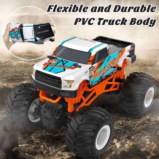 Thumbnail 3 de Kidcia 1:16 Remote Control Monster Truck (2.4 GHz) — Orange RC Car for Off-Road Play