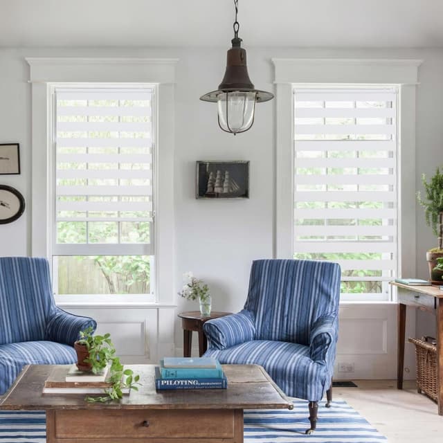 Detalle de Sekey Doppelrollo Klemmfix für Fenster (ohne Bohren) – 50 cm breit, Duo-Rollo Jalousie Sonnenschutz, Weiß