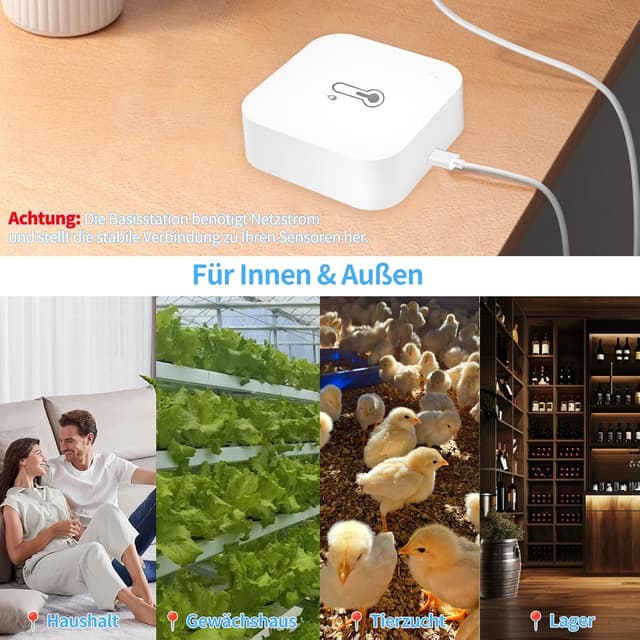 Thumbnail 6 de WIOONI Termómetro Higrómetro WiFi 3 sensores