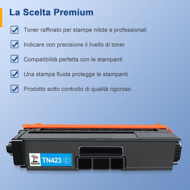 Thumbnail 6 de Palmtree TN423 set toner compatibile Brother TN-423 (Nero, Ciano, Giallo, Magenta) per MFC/HL/DCP