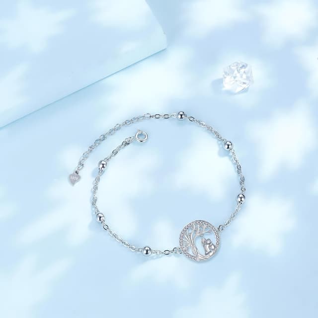 Detalle de J.MUEN Damen-Armband aus 925er Sterling-Silber mit Tier-Motiven (mit Geschenkbox)