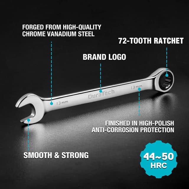 Thumbnail 3 de DURATECH 10-Piece Ratchet Spanner Set 6-18mm