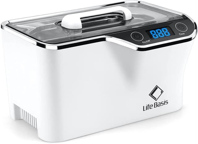 Detalle de LifeBasis Ultraschallreinigungsgerät 600 ml (CDS-100) – digitaler Brillenreiniger mit 5 Modi & LED-Timer, 50 W