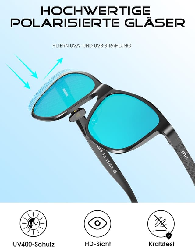 Detalle 2 de ATTCL Polarisierte Fahren Sonnenbrille UV400 CAT 3