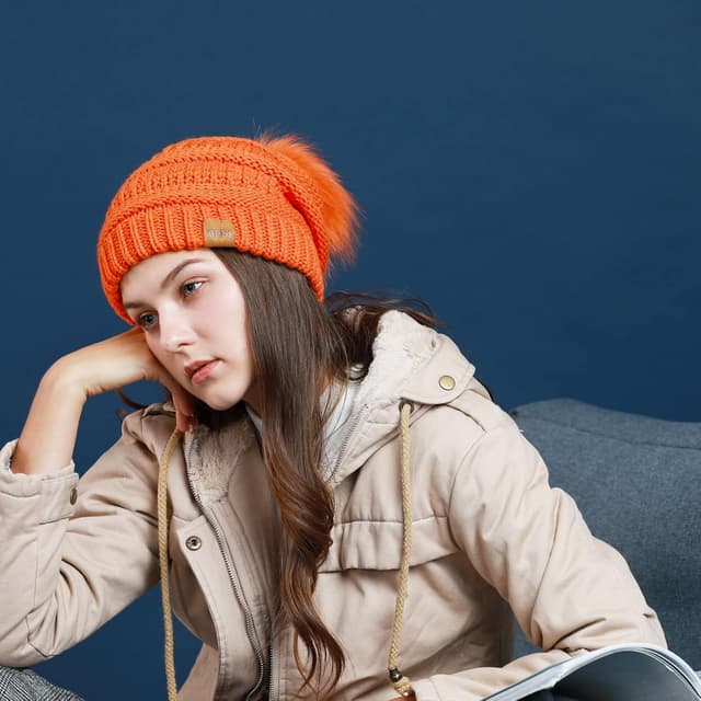 Detalle de REDESS Gorro de invierno con pompón 1 talla