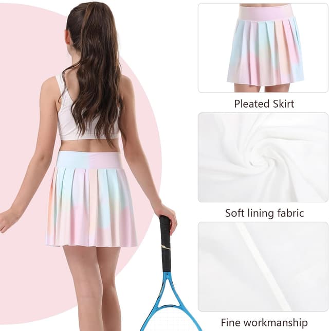 Detalle de Bezioner Girls Tennis Skirt with Shorts (Golf skort) with Dual Pockets