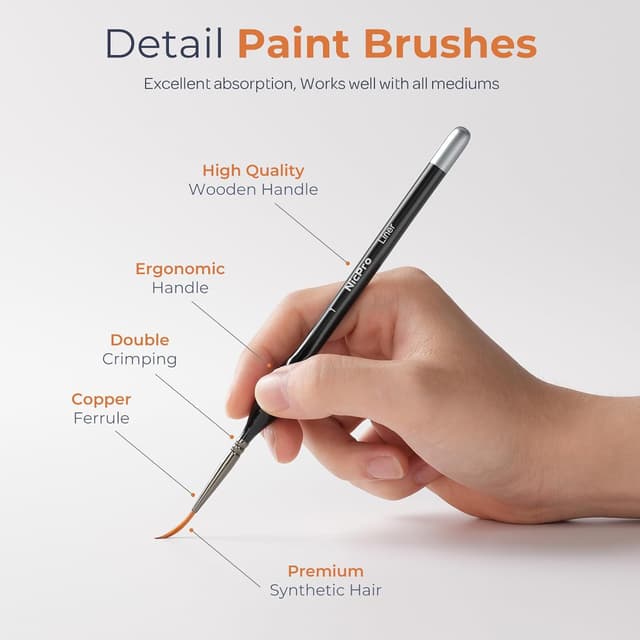 Thumbnail 3 de Nicpro Feine Pinsel – 31-teiliges Set