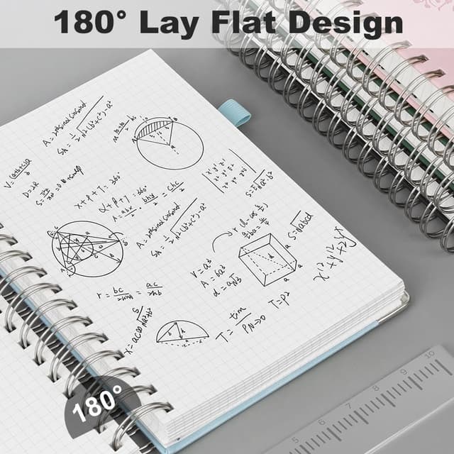 Detalle 2 de AOOSU Spiral Notebook A5 a griglia, 300 pagine