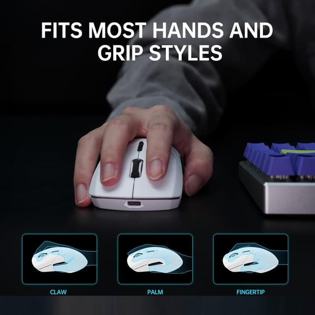 Detalle de Rapoo VT9Pro 4K Wireless Gaming Mouse with PAW 3398 sensor (26K DPI, 4KHz polling)