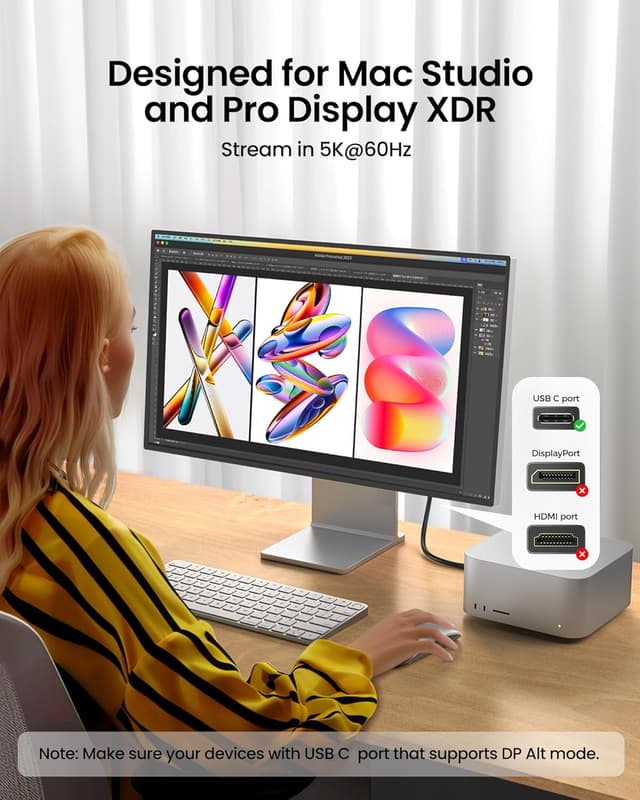 Detalle 2 de Silkland USB C Monitor Display Cable 3.3ft 8K 240W 🔌