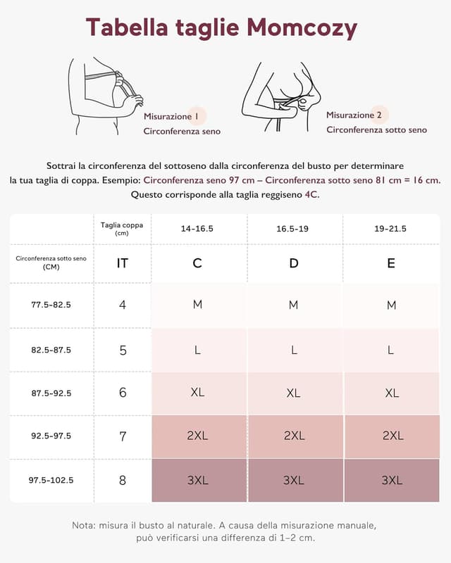 Detalle de momcozy Reggiseno a pompa e mani libere per allattamento (taglie 4C-8E, senza ferretto)
