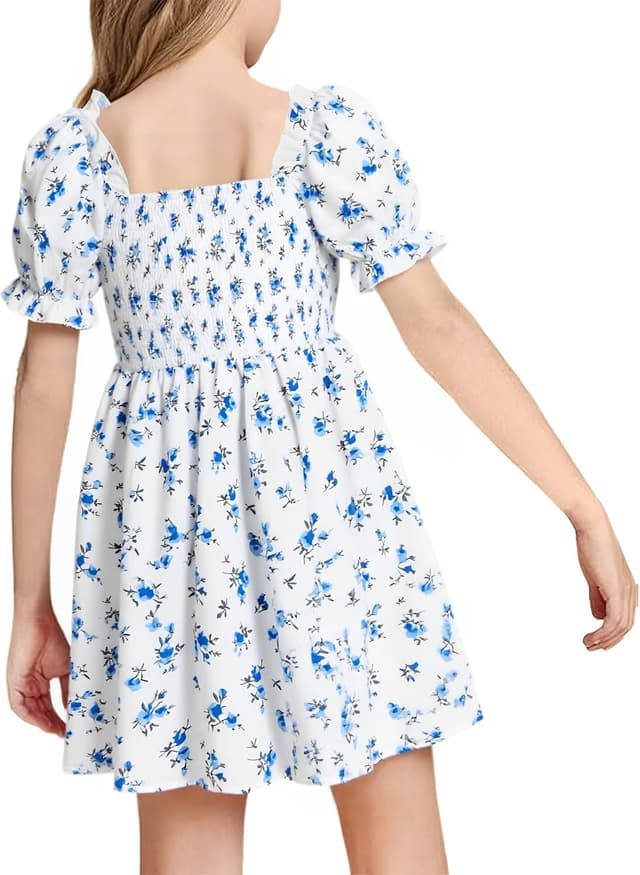 Detalle 1 de JiAmy Girls summer dress, square neck