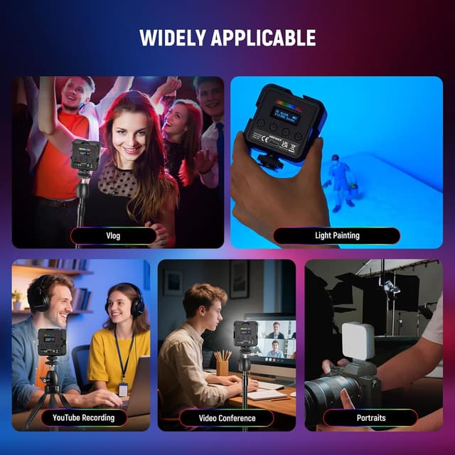 Thumbnail 6 de NEEWER Magnetic RGB Video Light RGB61 360° Full Colour LED Cube with CRI 97+