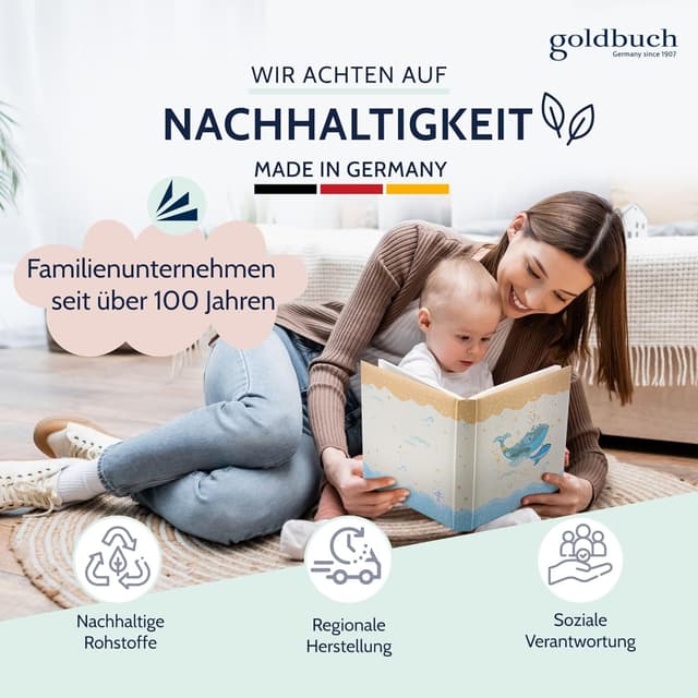 Thumbnail 6 de goldbuch 15 395 Babyalbum Blue Whale – Babybuch mit Wal-Motiv, 30 x 31 x 4 cm