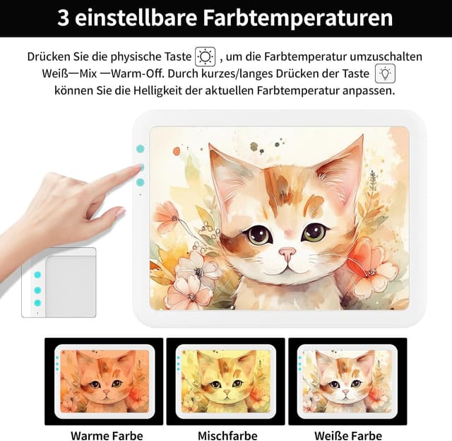 Thumbnail 2 de TOHETO A4 Leuchttisch mit Akku 3500mAh