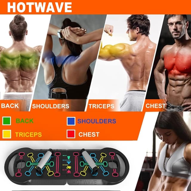 Detalle 2 de HOTWAVE Push Up Board 20-in-1 🏋