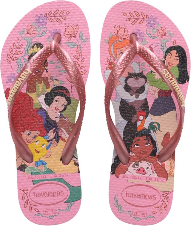 Detalle de Havaianas Kids Slim Princess Disney Princess flip-flops with slim straps