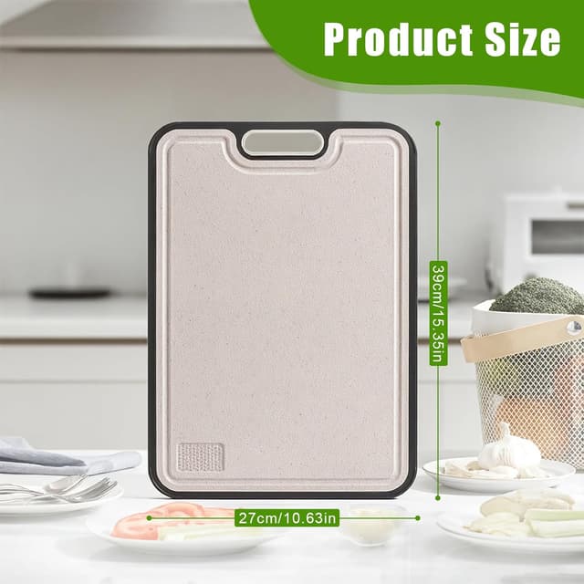 Thumbnail 5 de Double-Sided 304 Stainless Steel Chopping Board 39×27cm