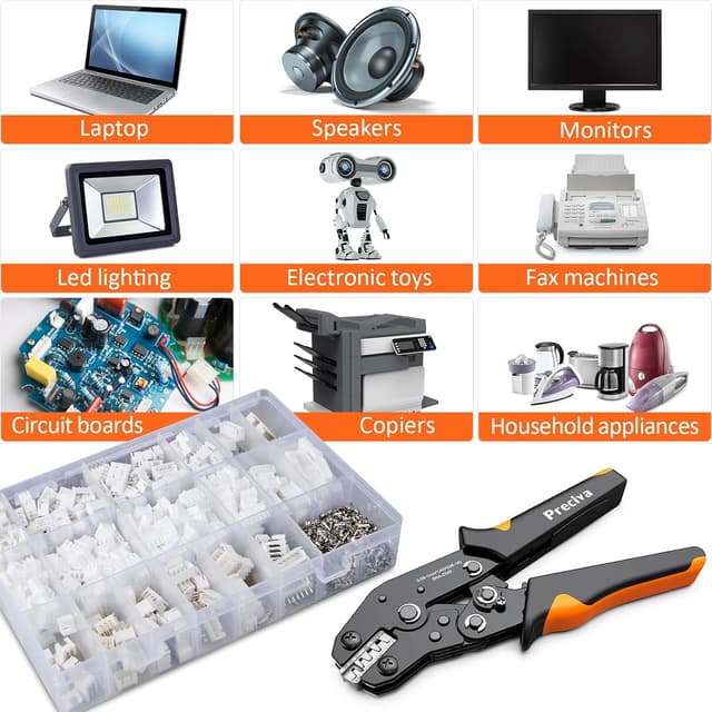 Thumbnail 6 de Pince à sertir Preciva pour connecteurs JST-XH (0,08–1 mm²) + 1350 pcs