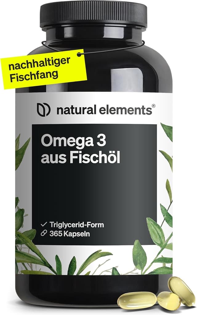 Detalle de natural elements Omega 3 365 Kapseln 2000 mg Omega‑3