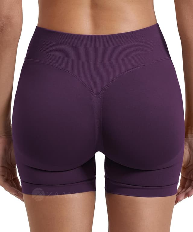 Detalle de ZAAYO Damen Sport-Shorts mit Hidden Scrunch & Tummy Control – Workout Short (4,5")
