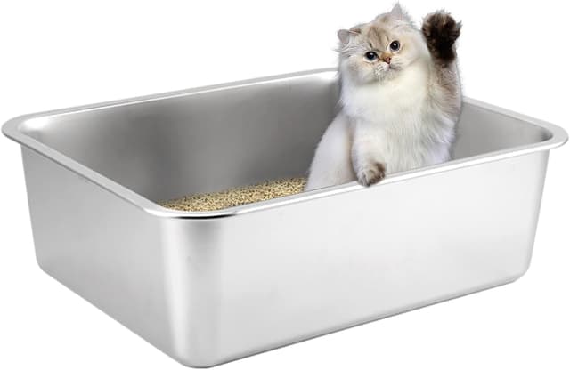 Detalle de XXL Cat Litter Tray 50×35×15 cm large litter box 🐱
