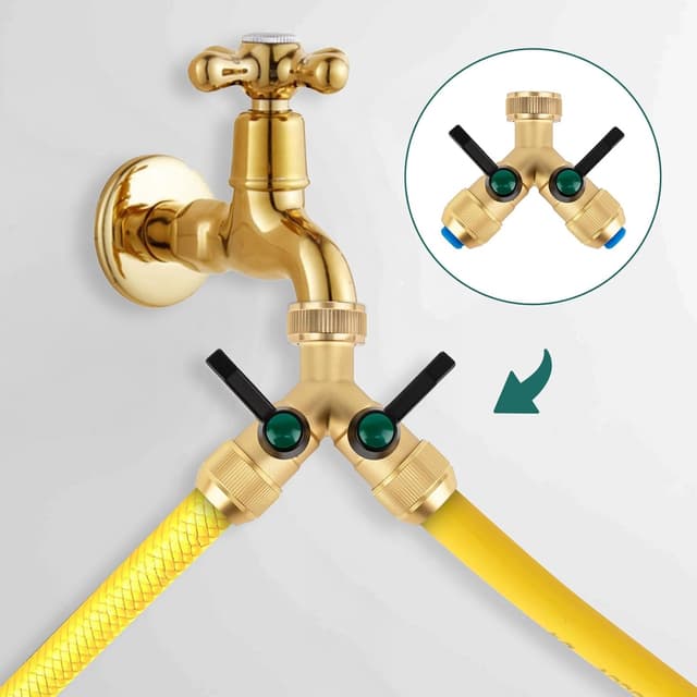 Detalle de Tesmotor Raccordo per rubinetto in ottone a Y con 2 uscite da 1/2