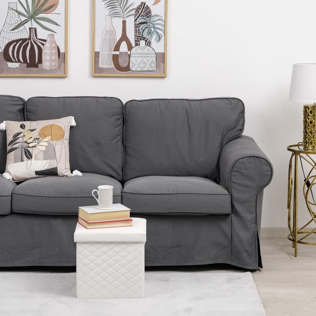 Detalle de Pouf cubo Baroni Home 35x35x35 cm