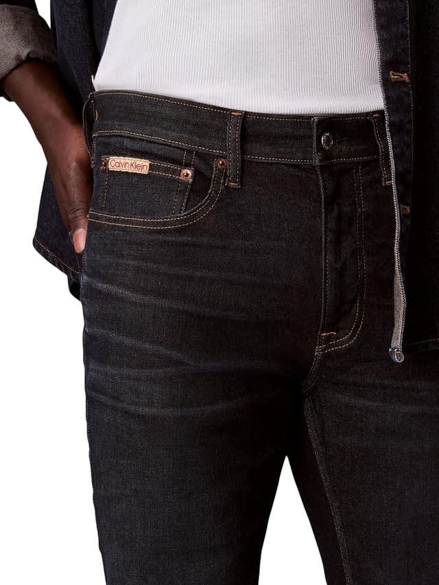 Detalle de Calvin Klein Men’s Skinny Vintage Rinse Jean Lv04rd718g