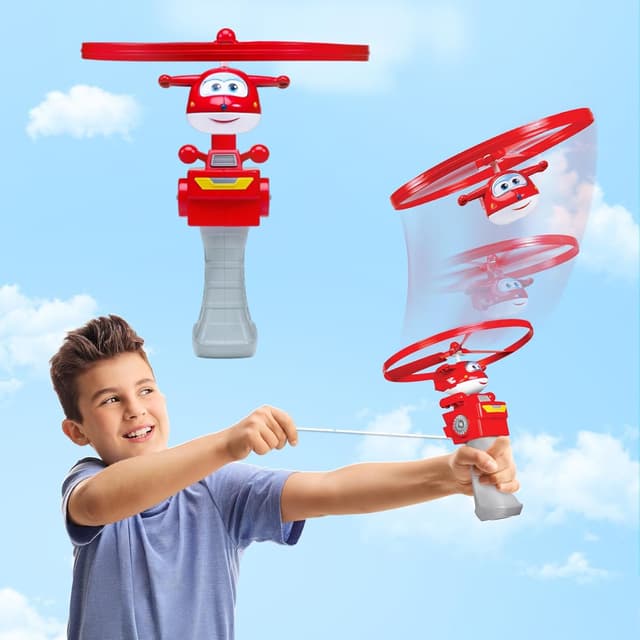 Thumbnail 6 de Super Wings Golden Boy Fliegendes Spielzeug – Flying Disc Launcher für draußen (3–8 Jahre, Gold)