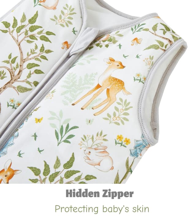 Detalle de Chilsuessy 2er Pack Baby-Schlafsack mit Füßen 2.5 Tog (90 cm) – Winter-Set mit Wald & Bären