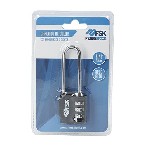 Thumbnail 5 de Ferrestock FSKCAN329BK Candado combinación 3 dígitos 55 mm