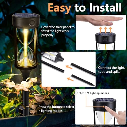 Detalle 2 de Geemoo Luces Solares LED Jardin, 4 Piezas 🌞 Impermeables