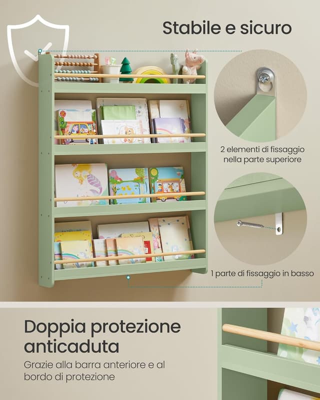 Detalle 2 de Libreria montessoriana SONGMICS 4 ripiani