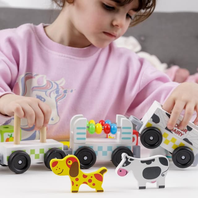 Thumbnail 4 de Baroni Toys Trenino Giocattolo in Legno 15 pezzi 🚂