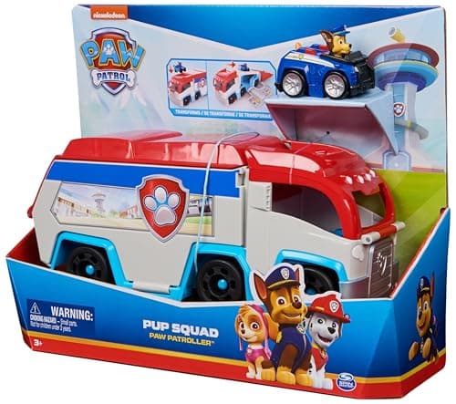 Thumbnail 9 de Paw Patrol Pup Squad Paw Patroller transformable con figura de Chase y vehículo de carreras (pack, +3 años)