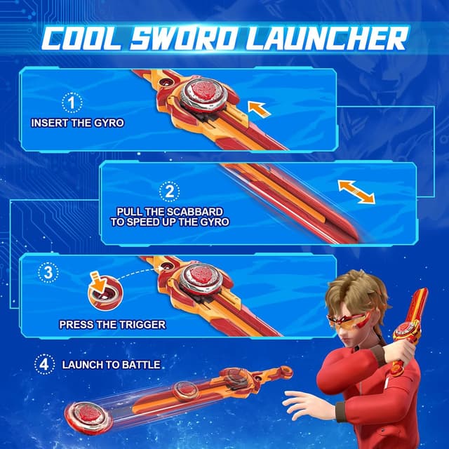 Thumbnail 1 de Infinity Nado peonza metálica Rojo 5 años