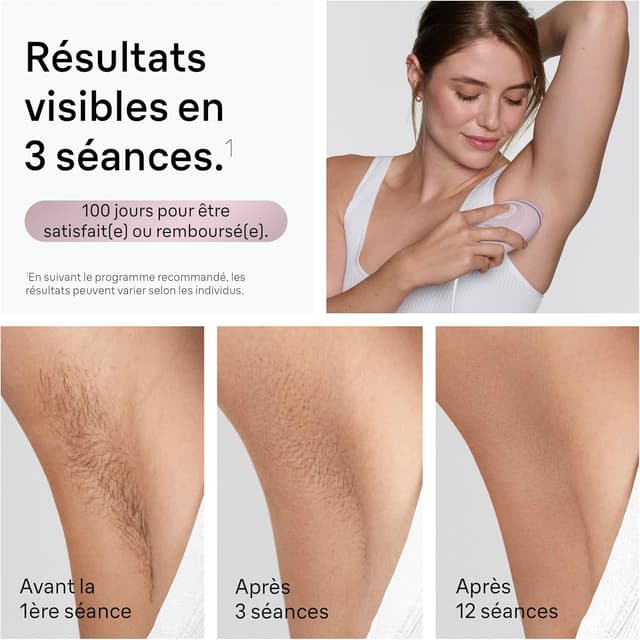 Detalle de Braun Lumière Pulsée Pulsee Smart Silk·expert Mini PL1112 : épilation semi-définitive à domicile