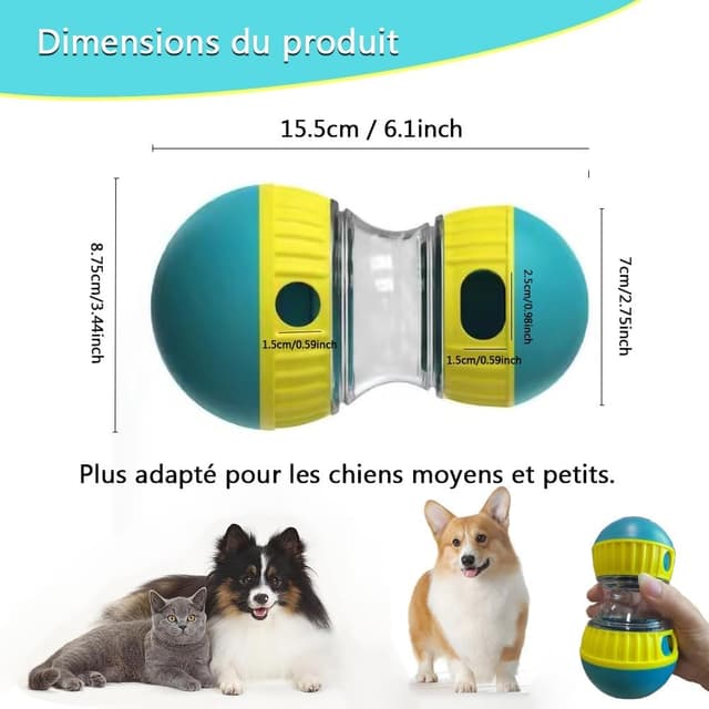 Thumbnail 4 de JWTEEE Intelligenzspielzeug Hund Futterball