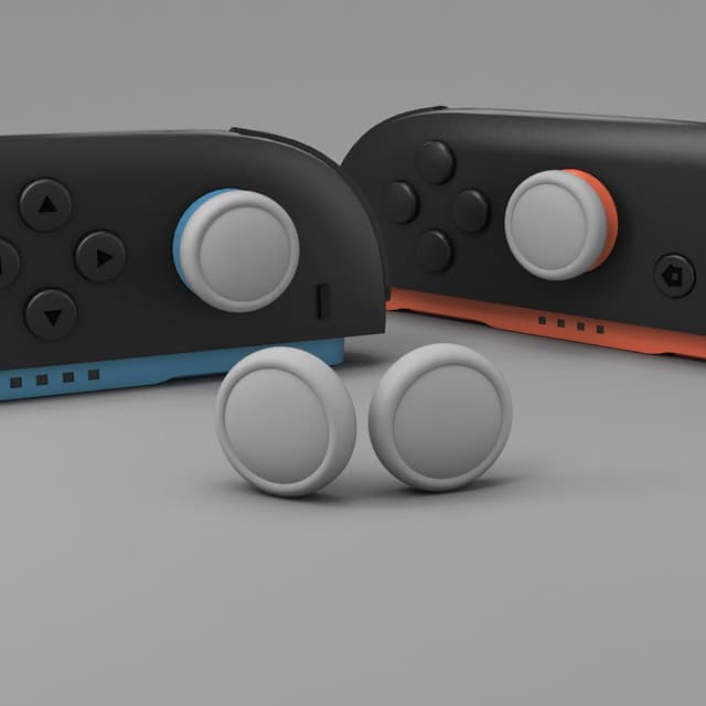 Detalle 2 de PlayVital Thumb Grips for Nintendo Switch 2 (Joycon 2) – 4-Pack Silicone Caps in New Hope Gray