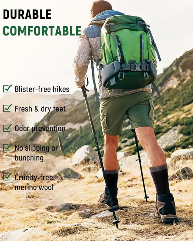 Detalle de TANSTC Merino hiking socks 3 pairs