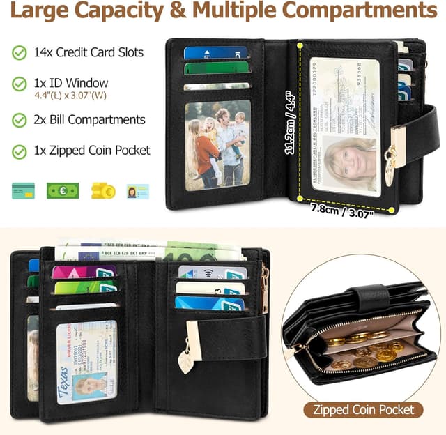 Detalle 2 de WACCET Geldbörse Damen 14 Karten 🎀