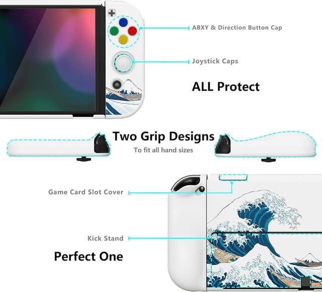 Thumbnail 5 de PlayVital AlterGrips slim case for Nintendo Switch OLED