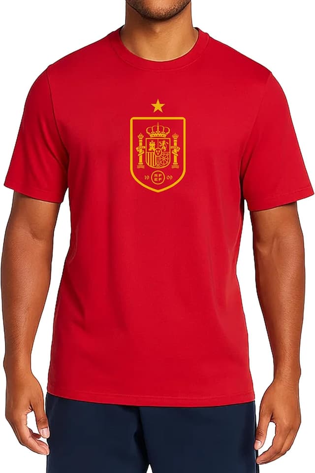Thumbnail 6 de Icon Sports Officially Licensed Royal Spanish Football Federation Cotton T-Shirt (Unisex Adult)