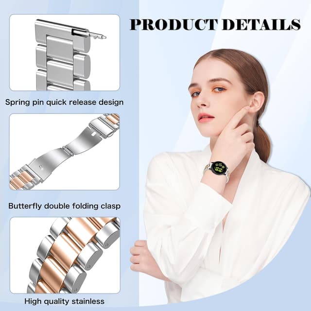 Detalle de 20mm stainless steel metal strap for Garmin