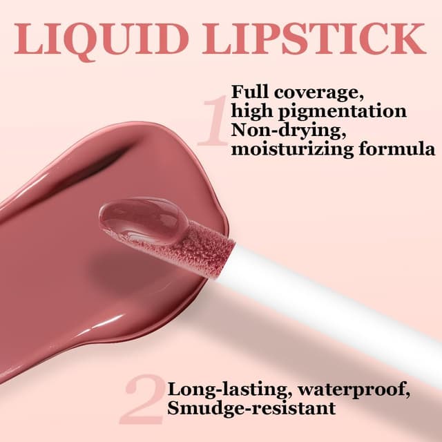 Detalle de LOPHE Rossetto Liquido: set 3 lucidalabbra opaco e 3 matite per labbra #09, #10, #11